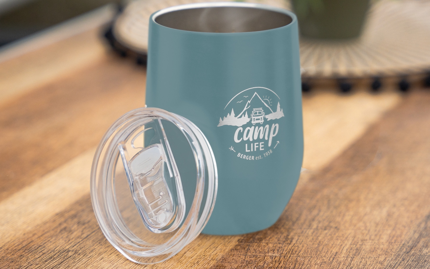 Camplife Edelstahl Thermo-Trinkbecher mit Deckel 360 ml blau
