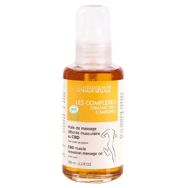 Óleo de massagem de relaxamento muscular CBD orgânico Haut-Ségala 100ml