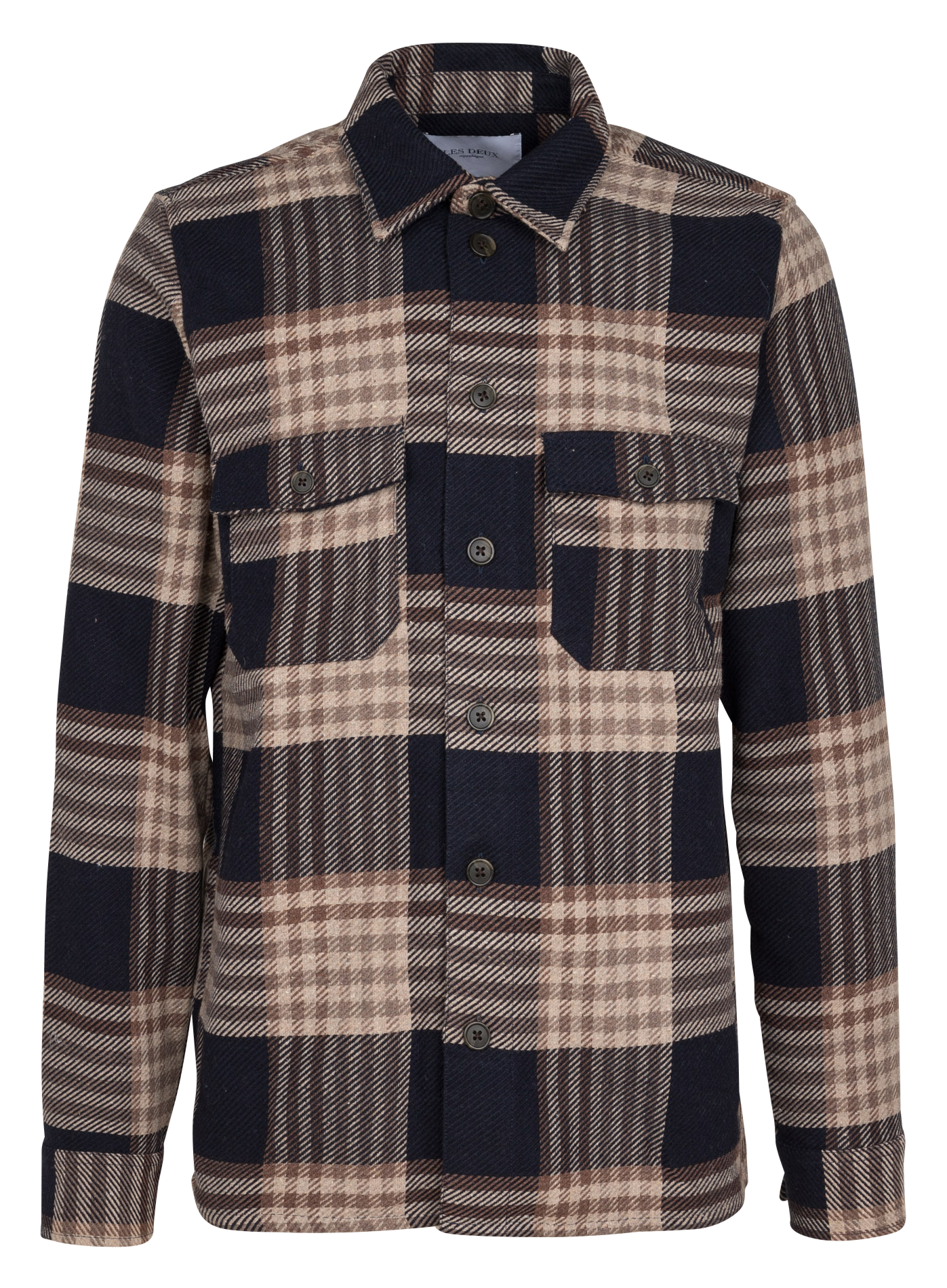 JESSE - Surchemise col classique en coton | Bleu