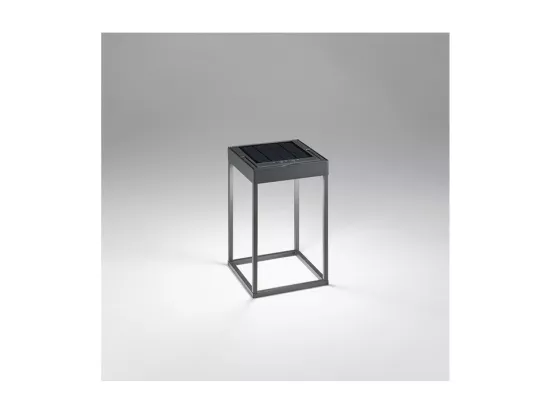 Lampe de table solaire et rechargeable CAGE par Perenz Gris Foncé H30cm