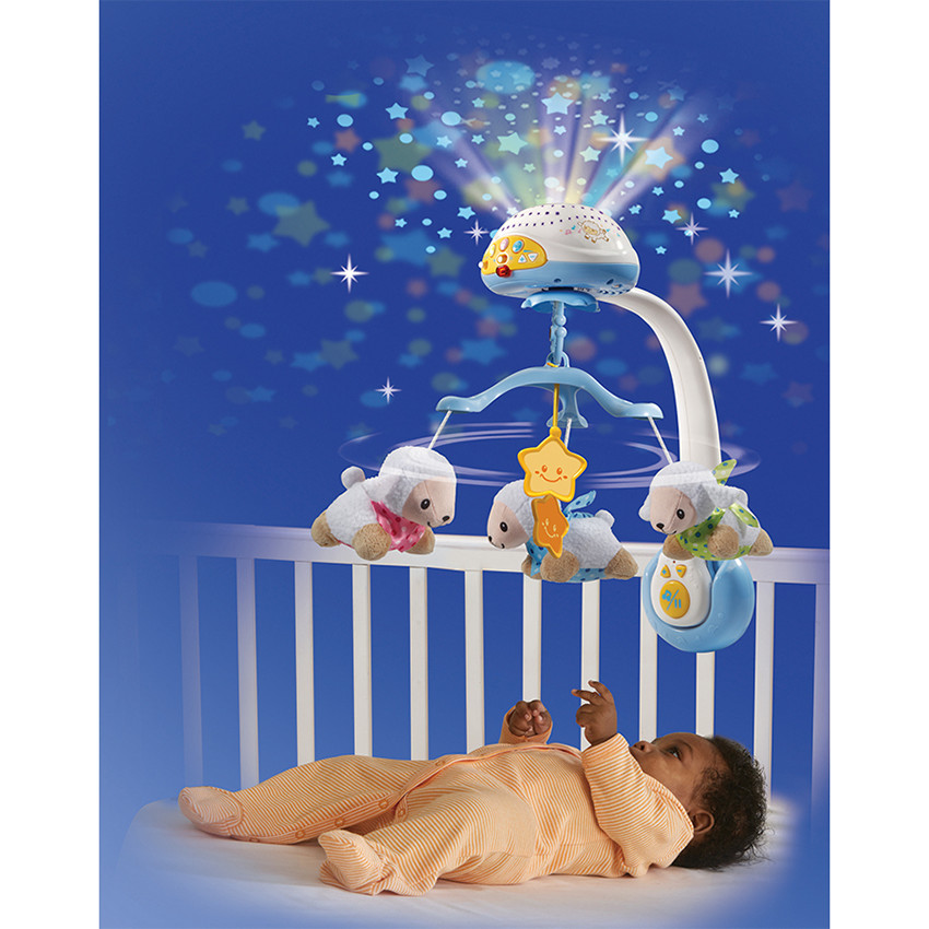 Mobile Lumi Compte Moutons - Bleu