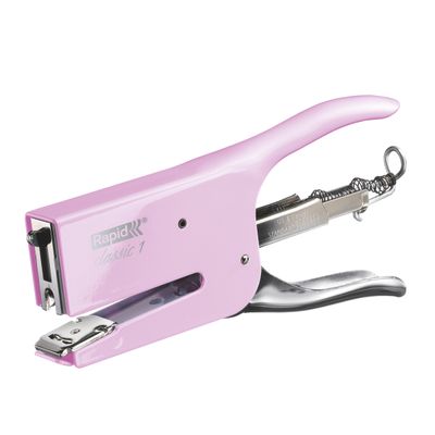 Rapid - Pince Agrafeuse Classic K1 - capacité de 50 feuilles - agrafes 26/6 ou 26/8+ - Rose