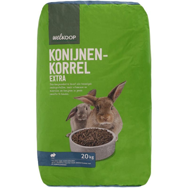 Welkoop Konijnenkorrel Extra - Konijnenvoer - 20 Kilogram