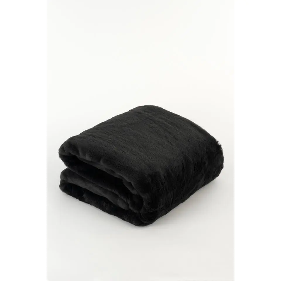 In The Mood Collection Bronte Fleece Deken - L200 x B150 cm - Zwart