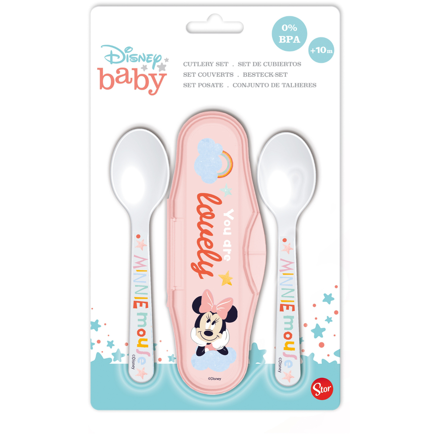 Stor Löffel mit Etui 2er-Set - Minnie Indigo Freams