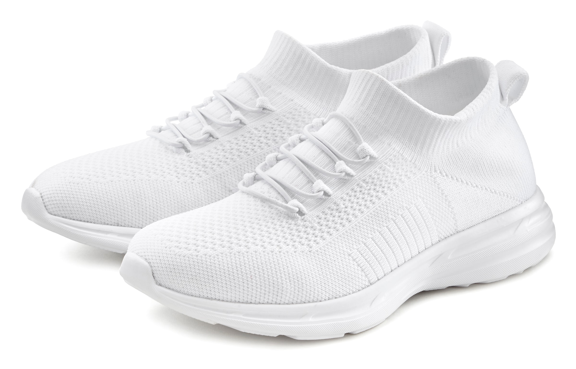 LASCANA Sneaker »Slipper, Halbschuh, ultraleicht und bequem,«  zum Reinschlüpfen mit elastischen Schnürbändern VEGAN