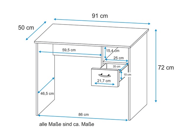 VOGL Möbelfabrik Schreibtisch »Flo« Schülerschreibtisch auch mit Tastaturauszug erhältlich, Breite 91 cm