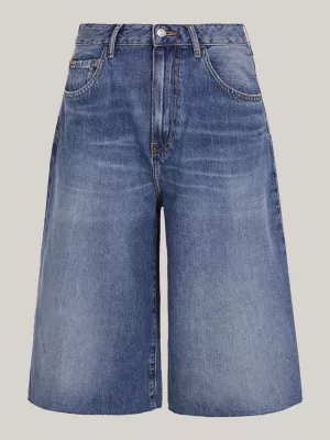 Bermuda jeans de cintura alta Curve