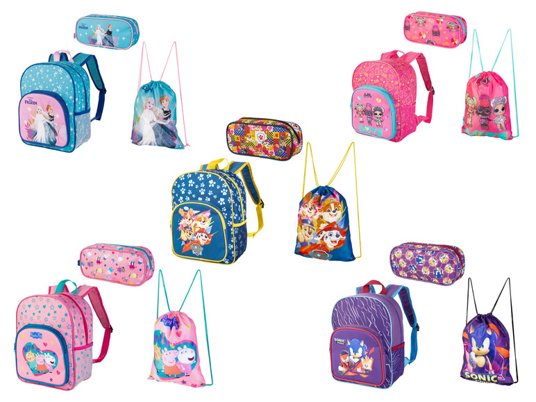 Rugzak, gymtas en etui