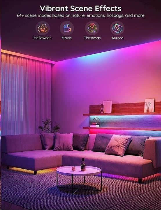 Govee RGBIC Basic Wi-Fi + Bluetooth LED-strips (5 meter)