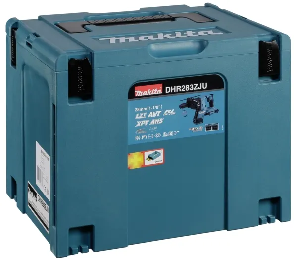 Makita DHR283ZJU - Roterende hammer - ledningfri - 3 tilstande - SDS-plus - 2.9 Joule - intet batteri - 18 V