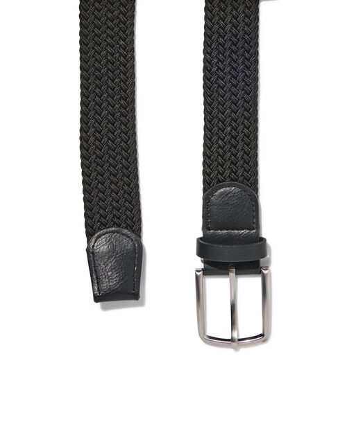 ceinture élastique tressée pour 3,5cm noir