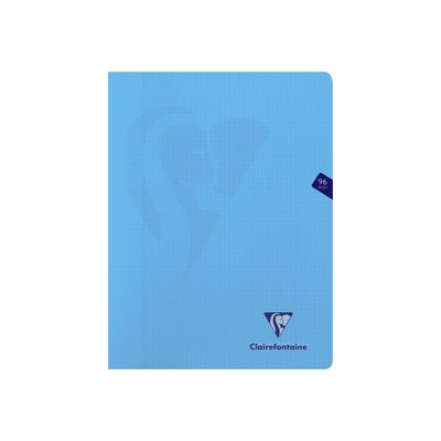 Clairefontaine Mimesys - Cahier polypro 24 x 32 cm - 96 pages - petits carreaux (5x5 mm) avec marge - disponible dans différentes couleurs