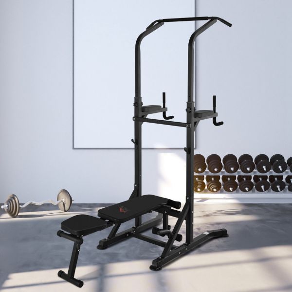 HomCom Estação de Musculação 99x178x230cm Preto - A91-092BK