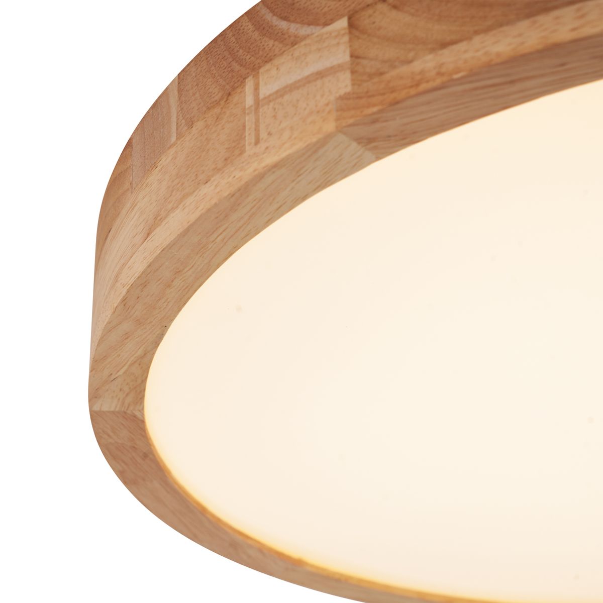 Scandinavische plafondlamp hout 50cm incl. LED dimbaar - Pecker