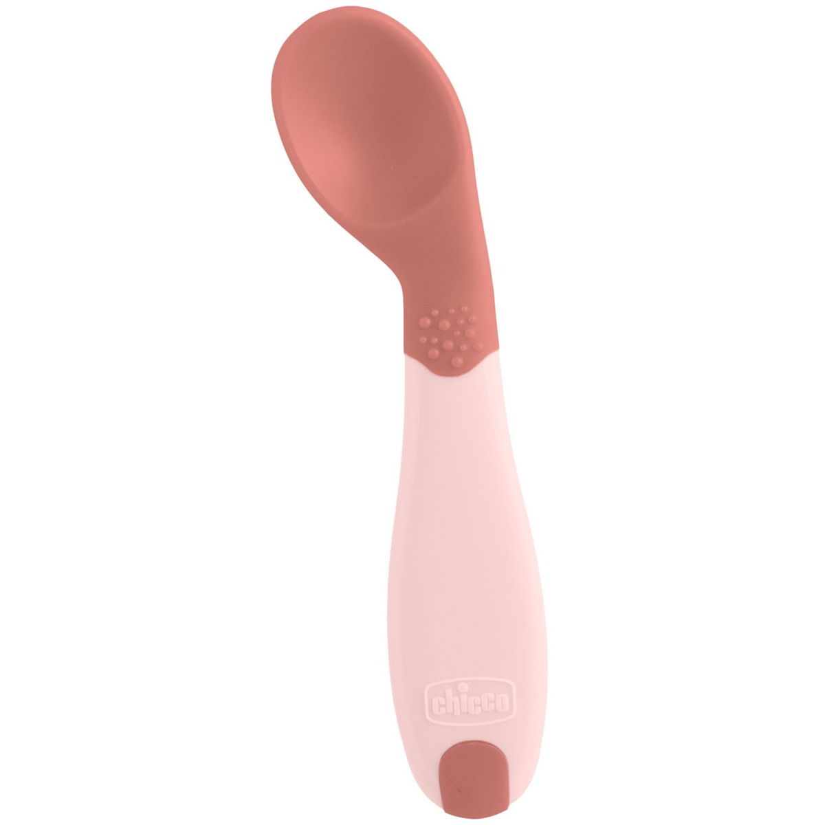 ChiccoChicco   erster Esslernlöffel gewinkelt Uni rosa
