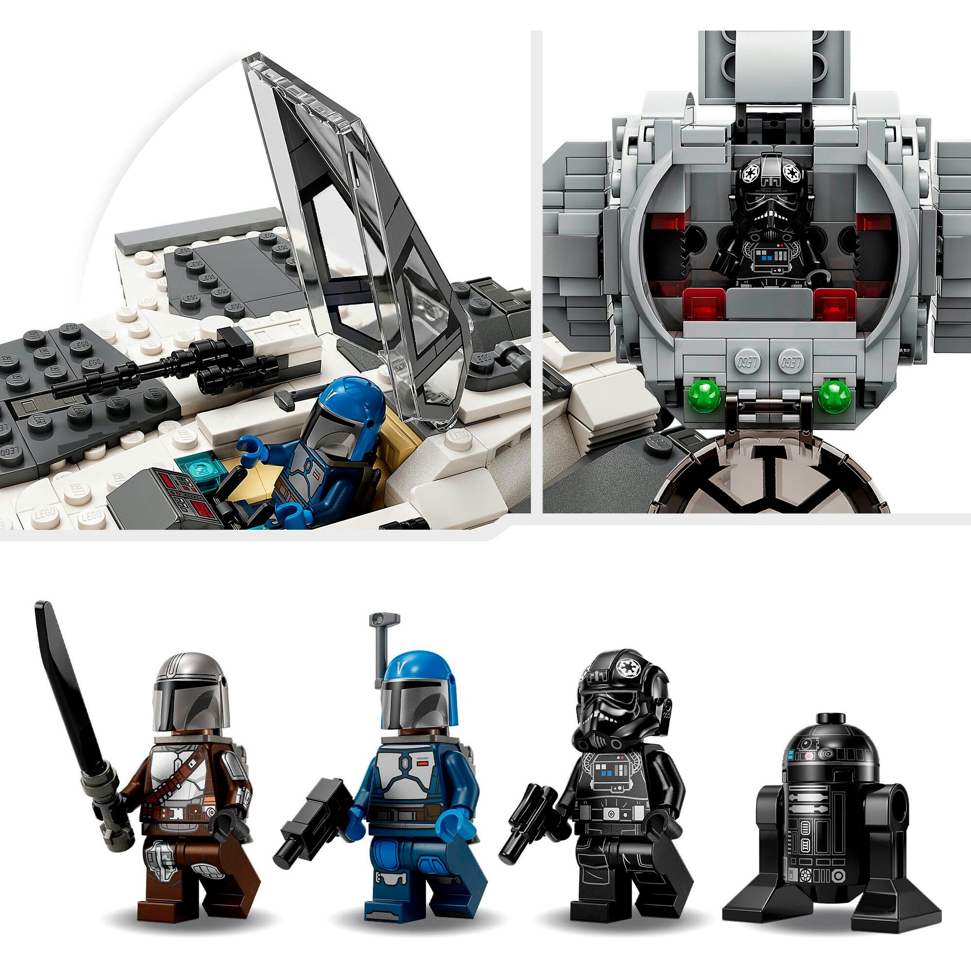 LEGO Konstruktionsspielzeug Star Wars Mandalorianischer Fang Fighter vs. TIE Interceptor