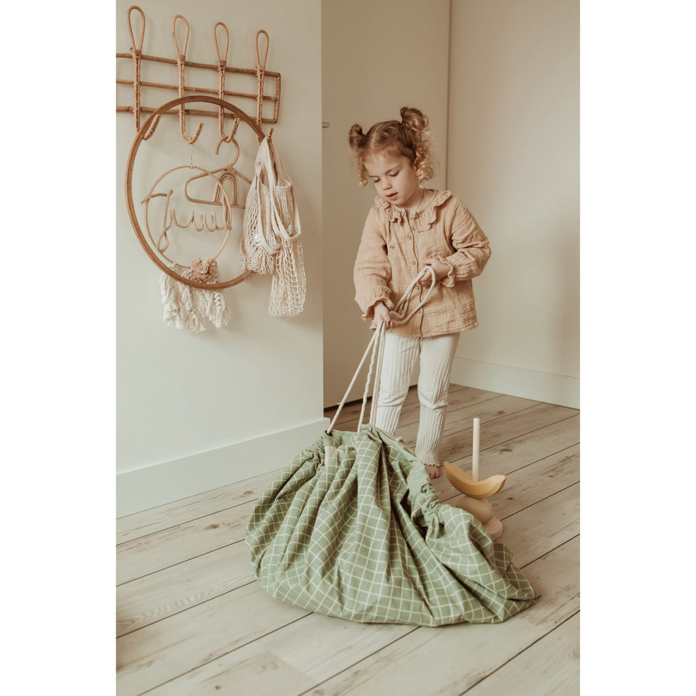 Køb Play&Go Organic Grid Green 2-in-1 Playmat