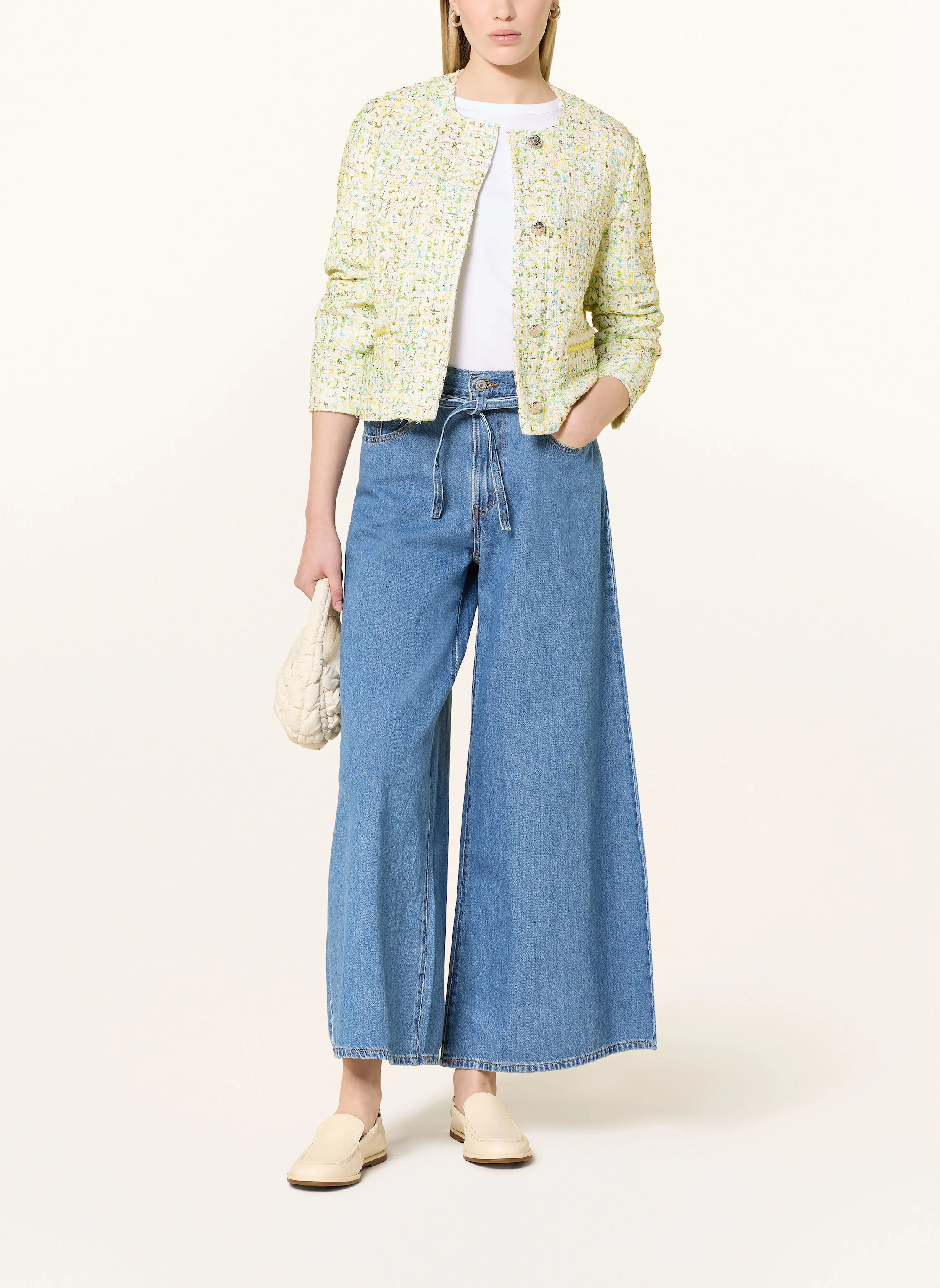 CARTOON Tweed-Jacke mit Glitzergarn