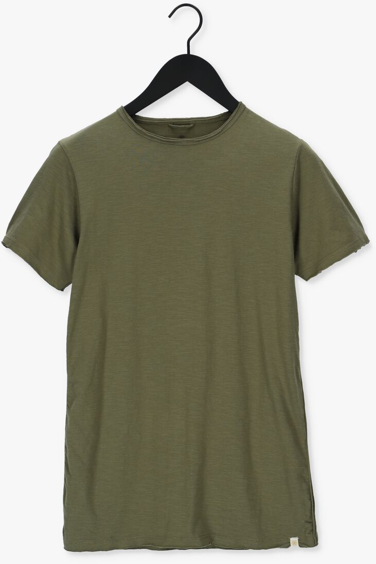 DSTREZZED donkergroene dstrezzed t-shirt mc. queen basic tee slub jersey