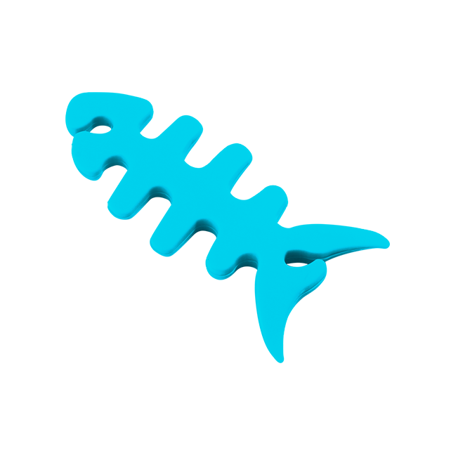 Enrouleur d'écouteurs - fishbone