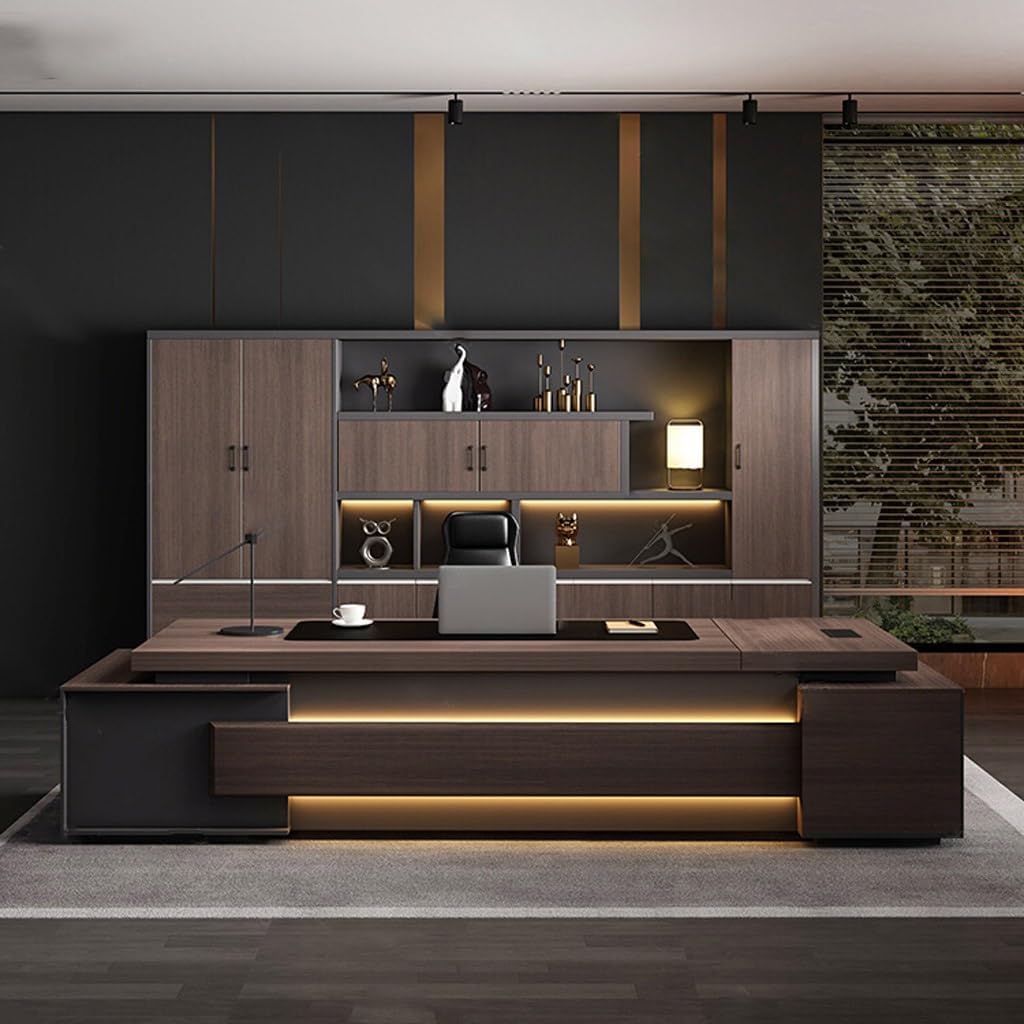 TEESONG Vanity Desk Office Desks Modern Executive Desk President's Manager Office Furniture