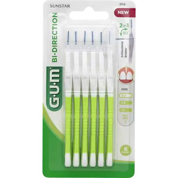 BI-DIRECTION Interdentalbürste Kerze 0,7 mm grün