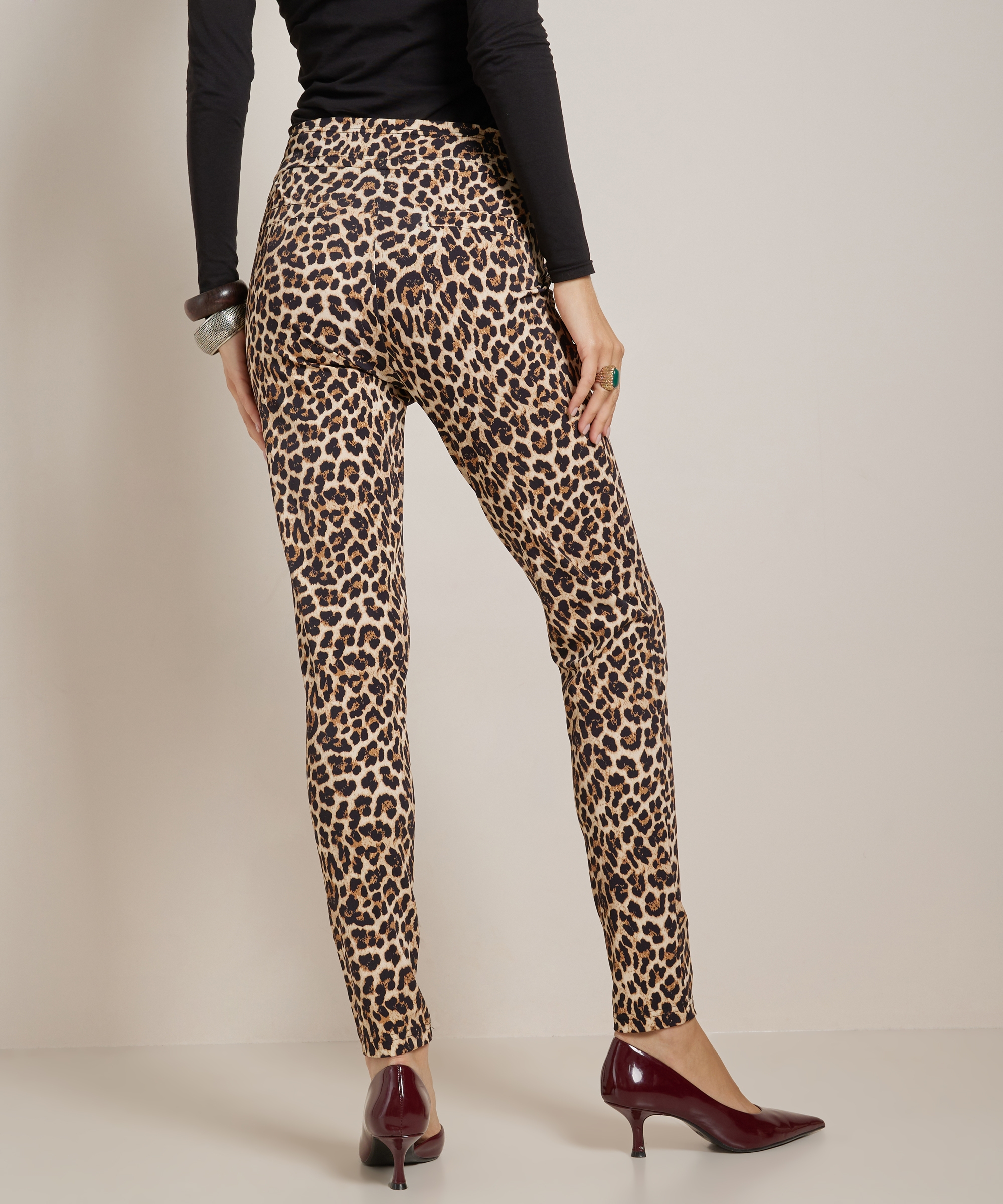 slim fit broek met print