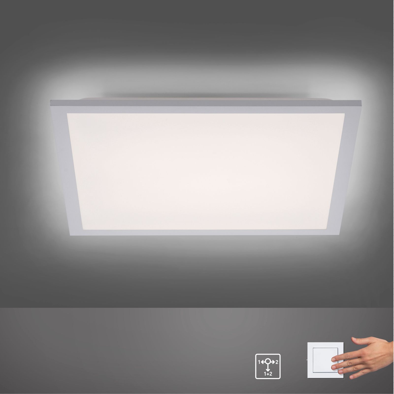 LED-Deckenleuchte - weiß - Backlight - 45 cm breit