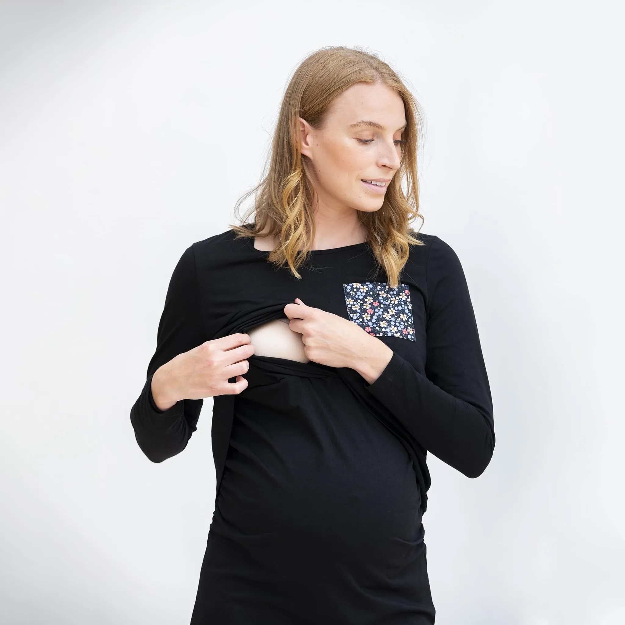 Bella Maternité Robe avec Poche Maternité