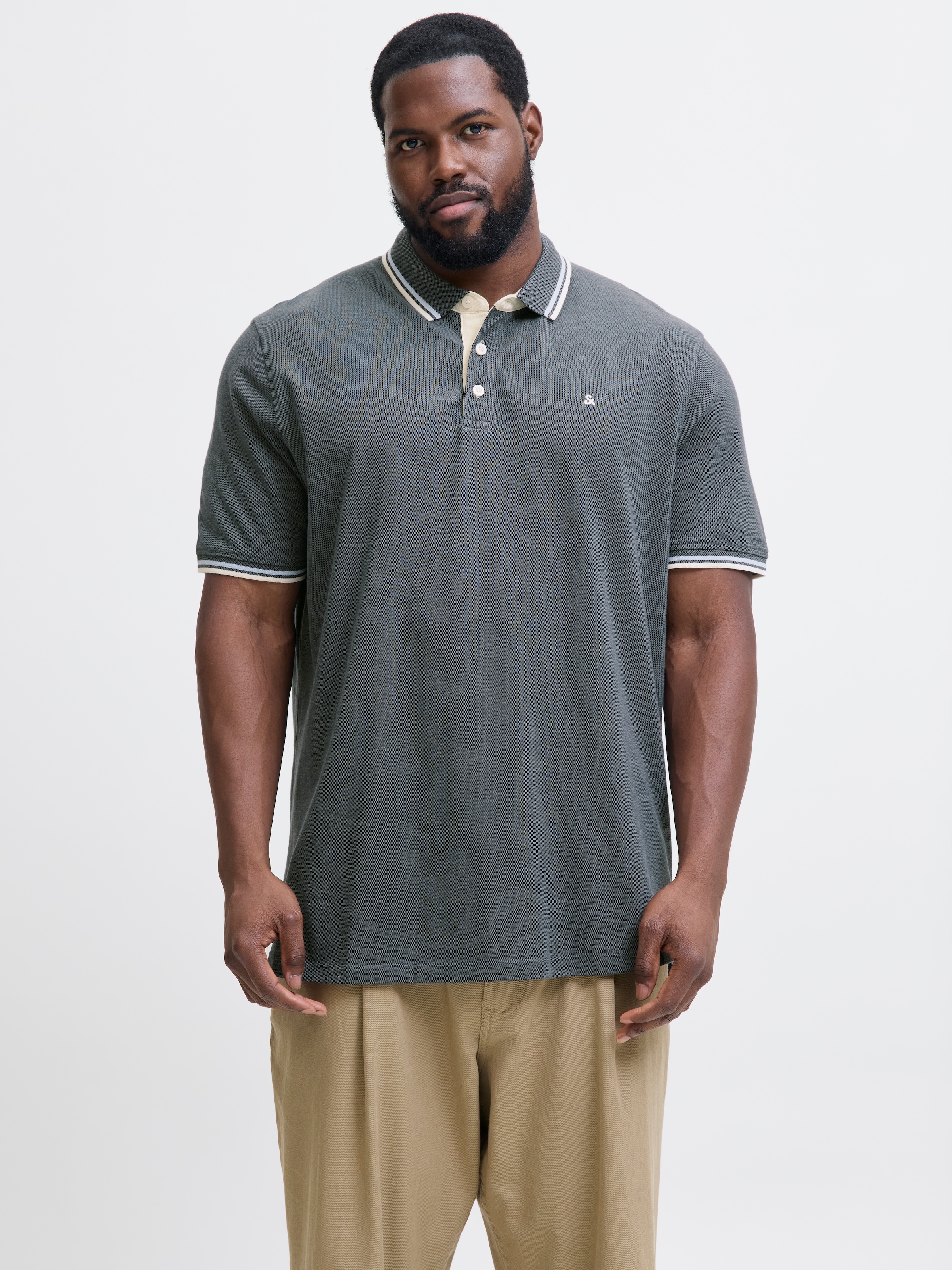 Jack & Jones PlusSize Poloshirt »JJEPAULOS POLO SS NOOS PLS«, mit Logo Stickerei