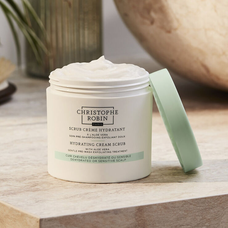 CHRISTOPHE ROBIN Aloe vera hydrating cream scrub - Hydrating hair care for the scalp