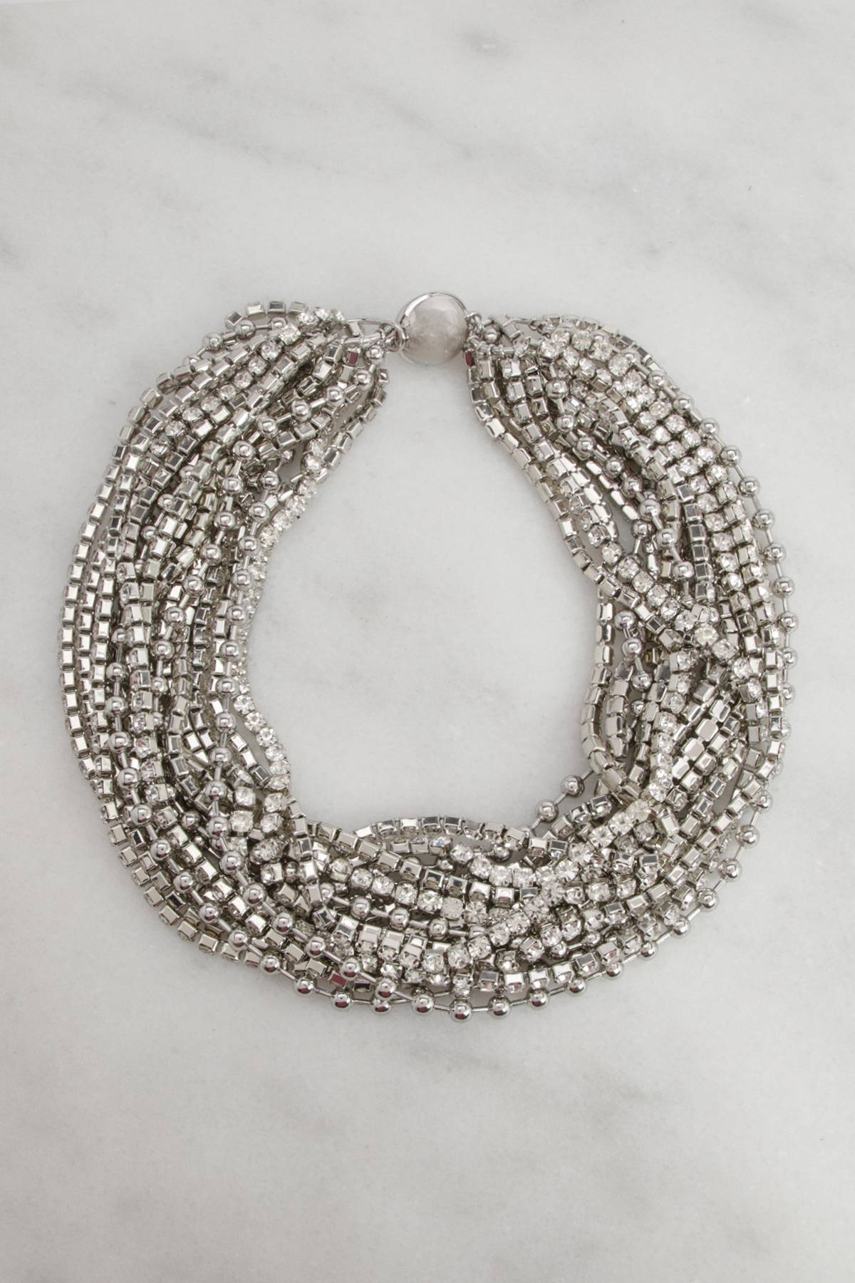 KarenMillen Collier Épais Superposé Diamanté