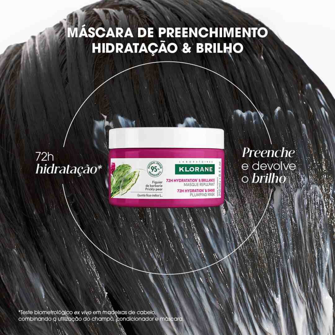 KLORANE  Máscara Figo da Índia hidrata 72h Cabelo Baço - 250ml