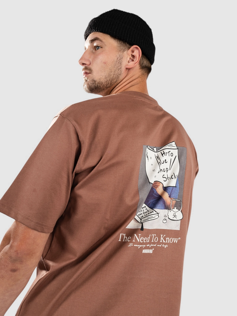 Woodbird Baine Chop T-Shirt burnt red