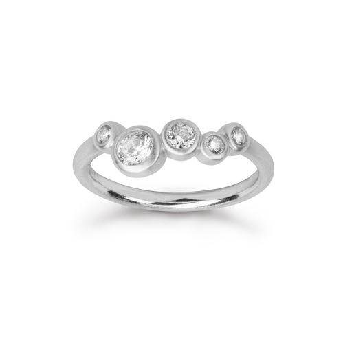 byBiehl Stardust Ring, Rhodinated Silver, 52