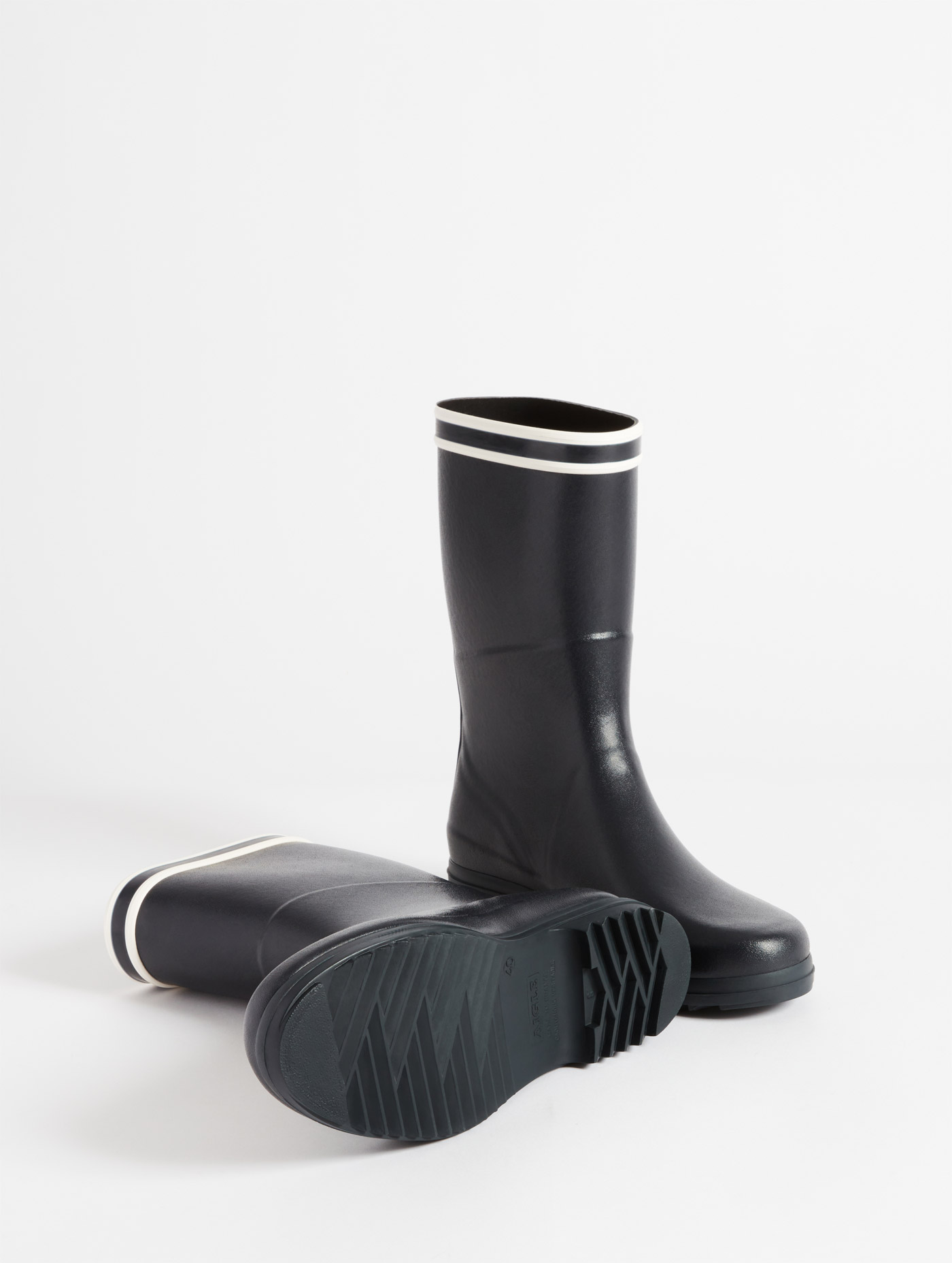 Bottes à la double bande blanche Made in France MARINE