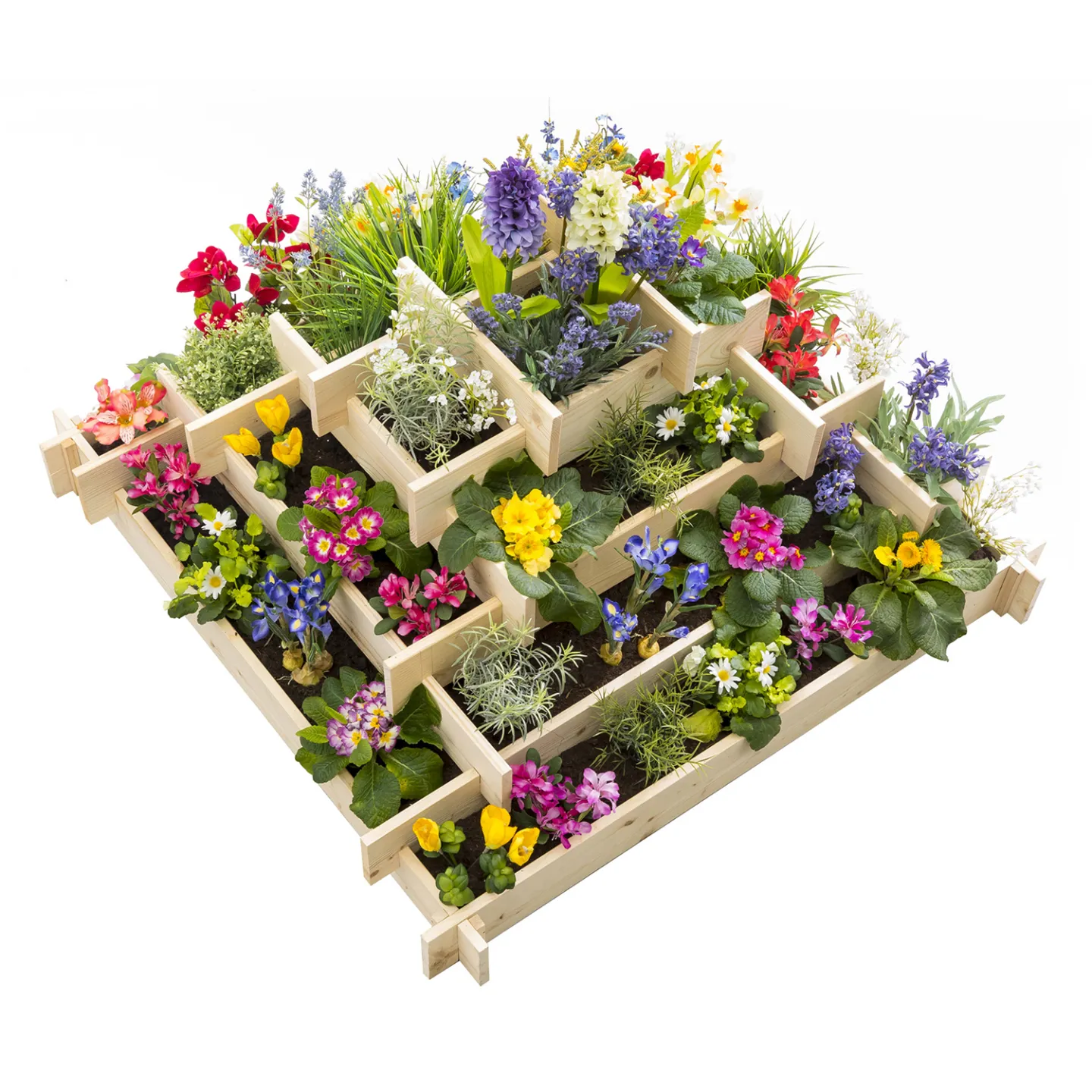 Carré potager pyramide KEO en bois 4 étages bac à fleurs 100 CM