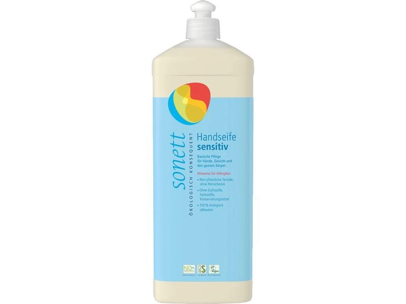 Sonett Handseife Sensitiv Nachfüllpack 1000 ml Milde und pflegende Flüssigseife