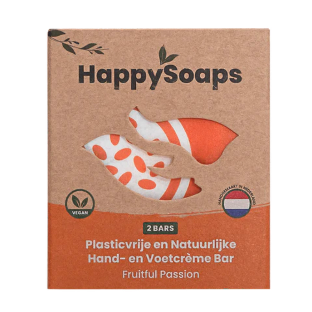 HappySoaps Hand- en Voetcrème Bar Fruitful Passion40 gr