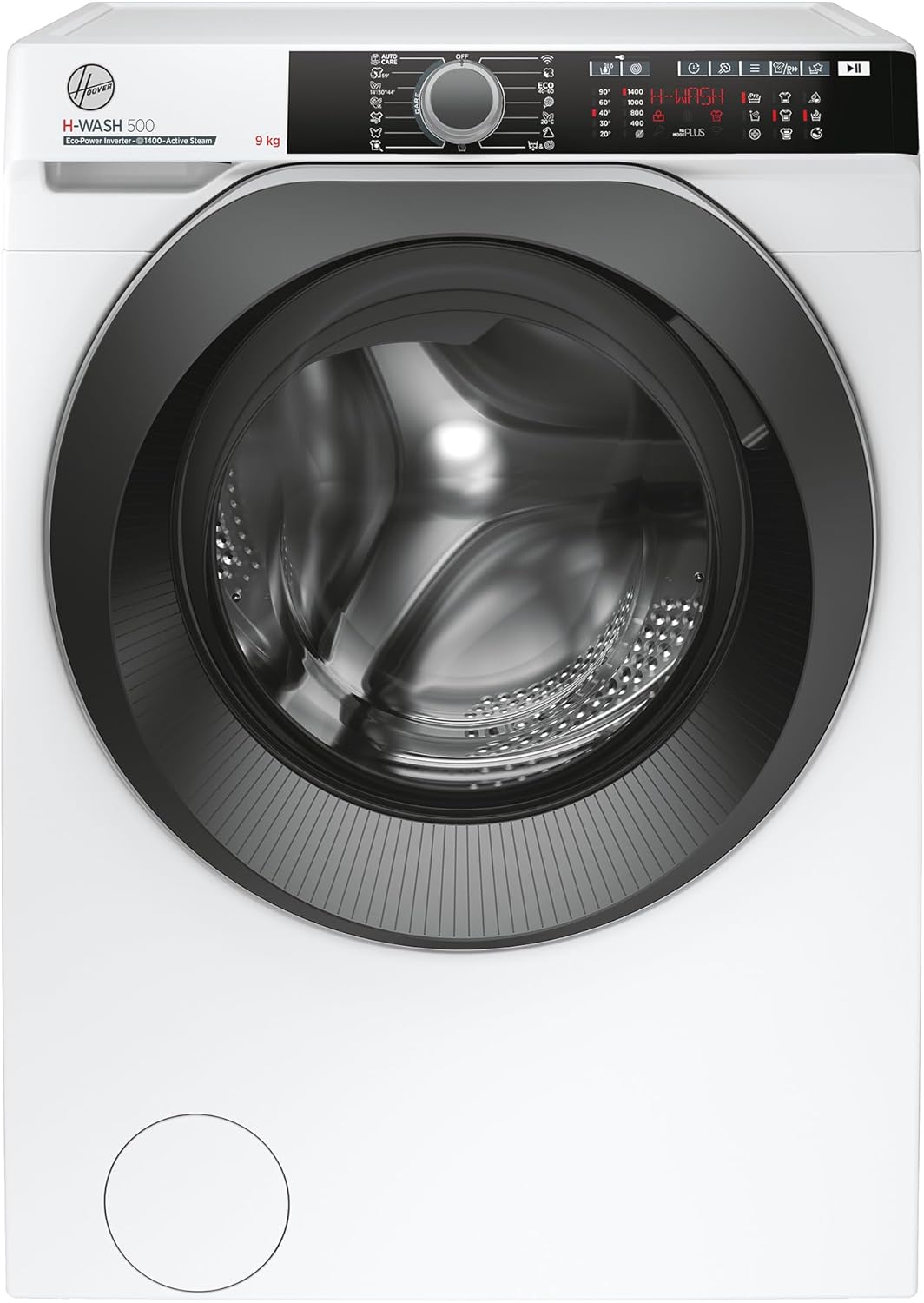 Hoover H-WASH 500 HWE 49AMBS/1-S Waschmaschine / 9 kg/Klasse A/Eco-Power Inverter Motor/Bügelerleichterung/ActiveSteam Dampf-Funktion/Wi-Fi
