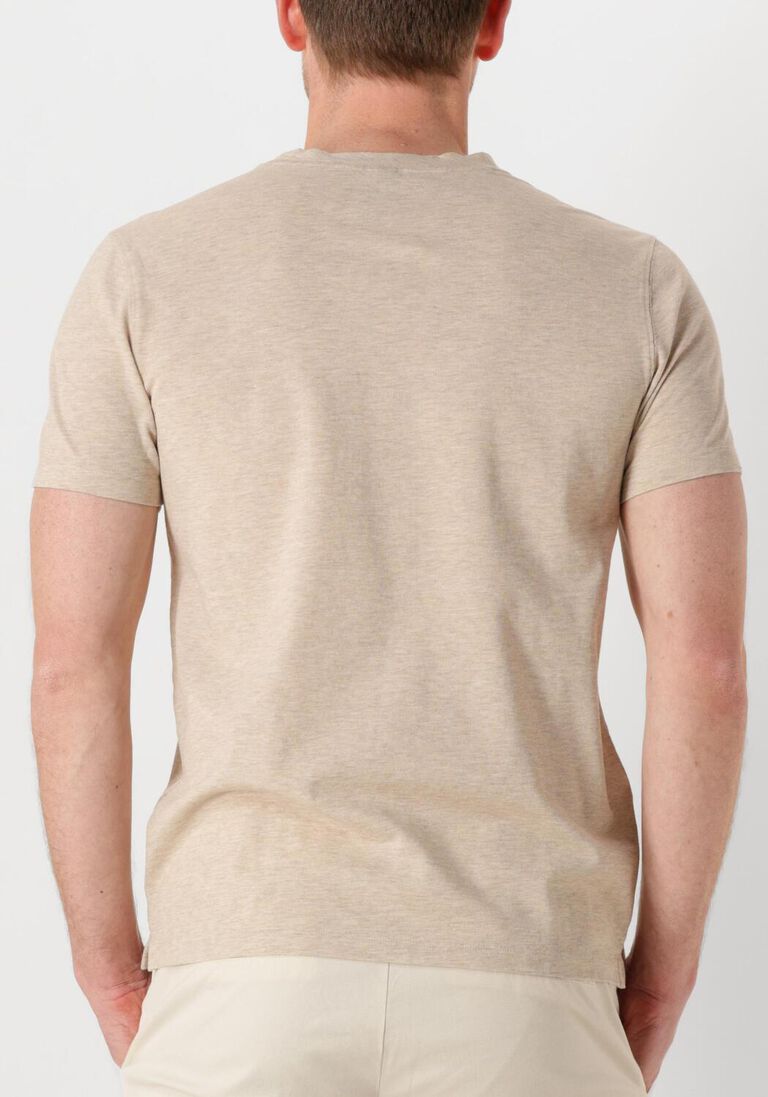 beige profuomo t-shirt t-shirt crew neck ss
