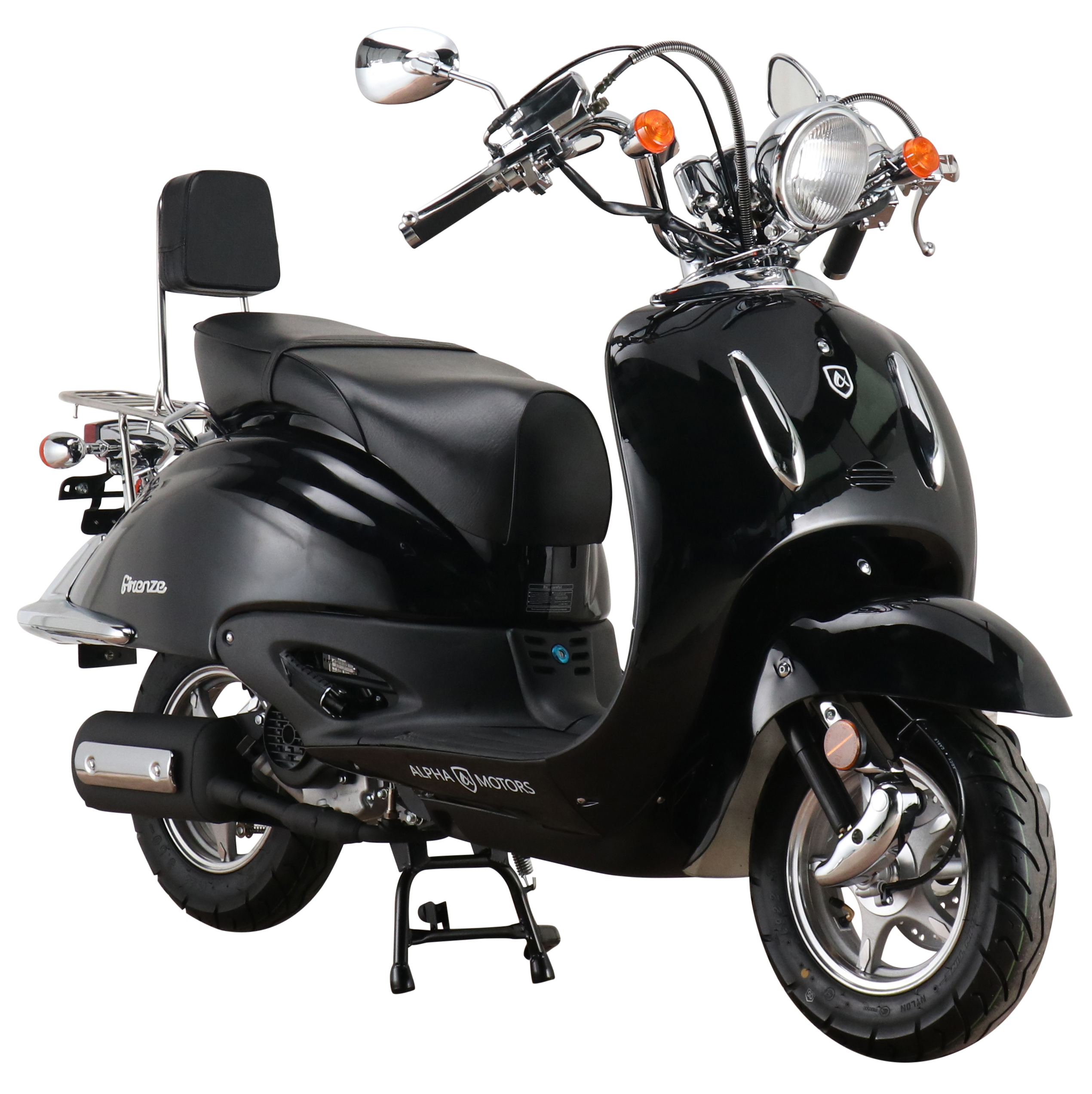 Alpha Motors Motorroller Retro Firenze 50 ccm 45 kmh EURO 5 schwarz