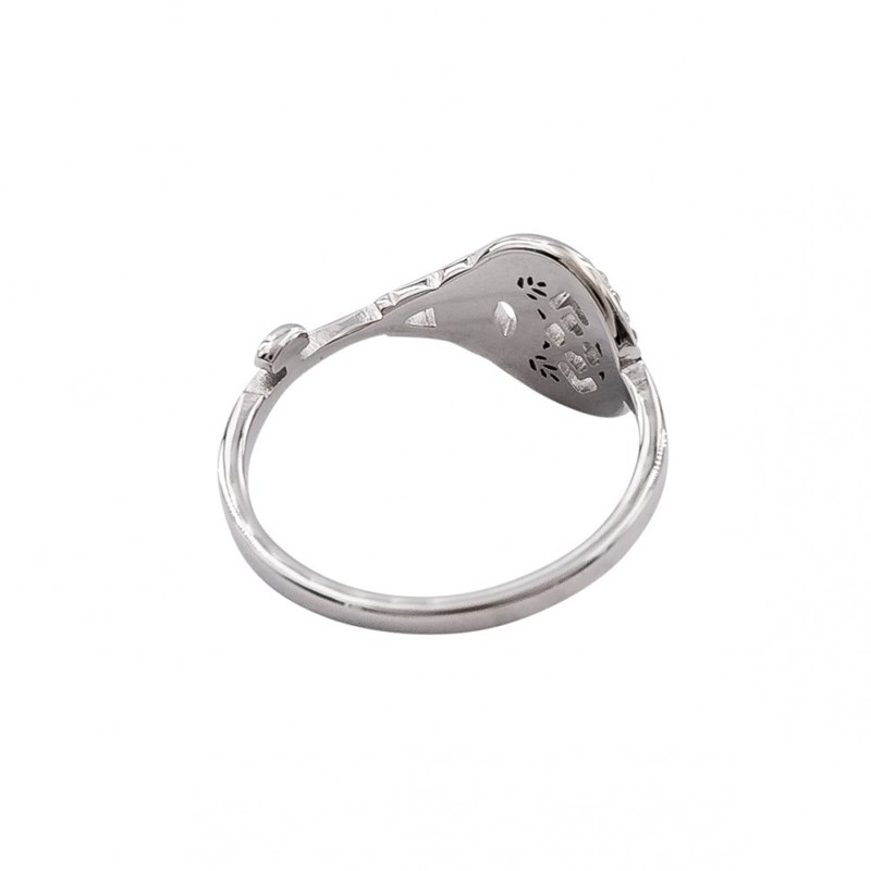 Bague Femme Acier Ornée Zirconium