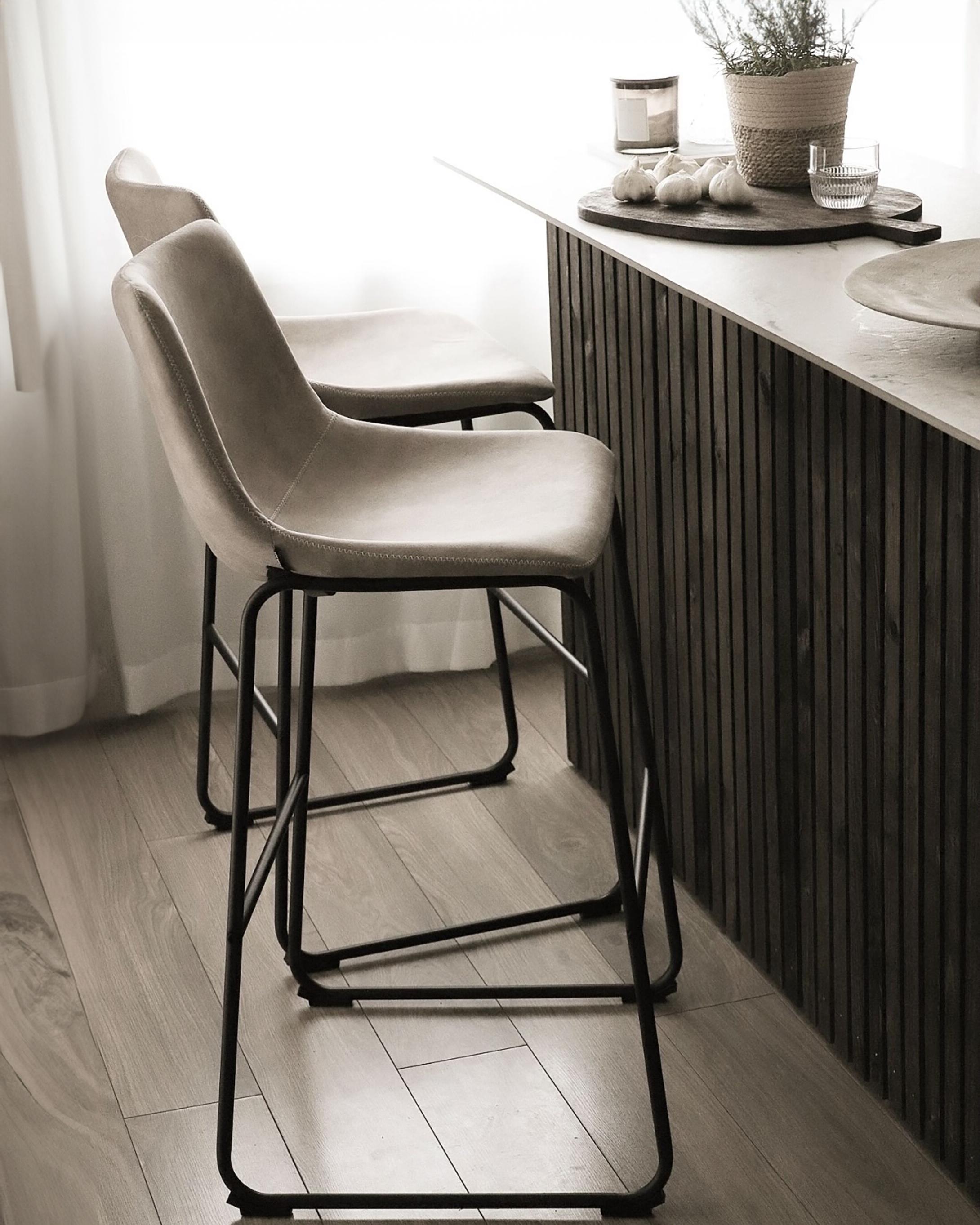 Set van 2 barstoelen FRANKS Beige
