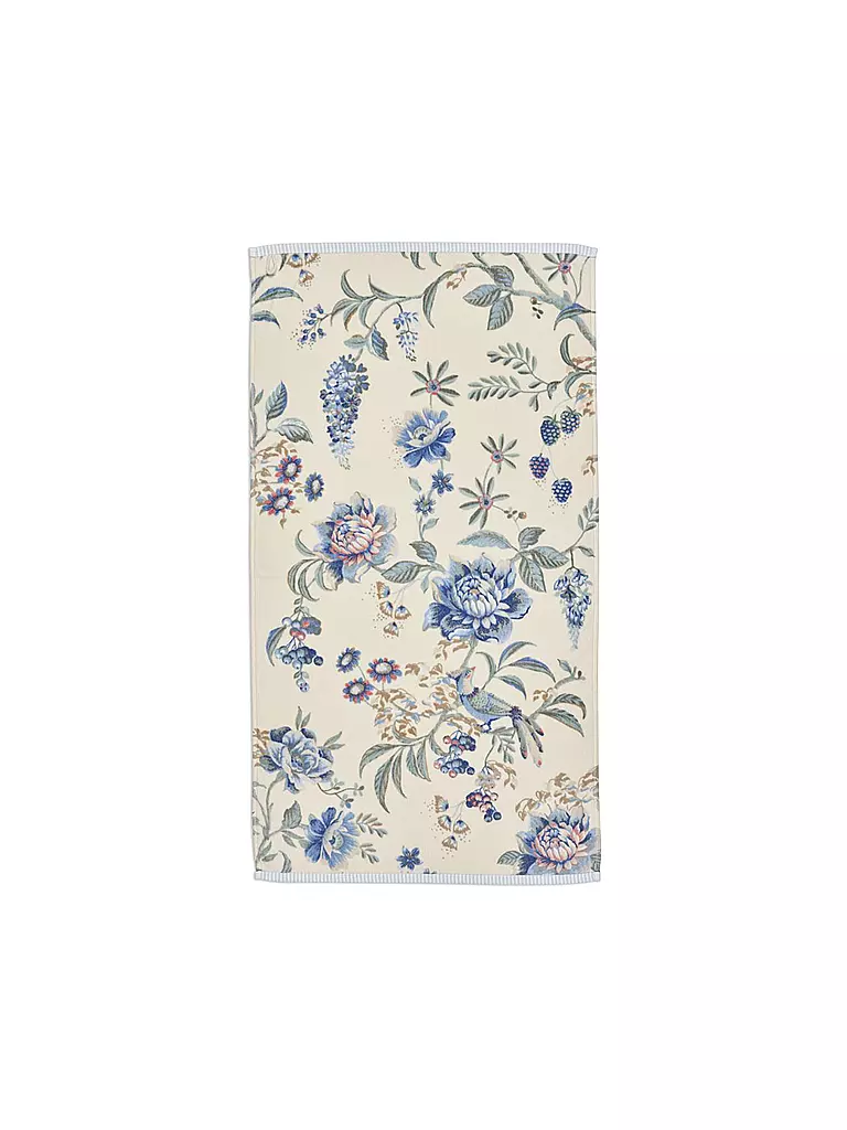 PIP STUDIO Handtuch 55x100cm SECRET GARDEN Weiss-Blau weiss