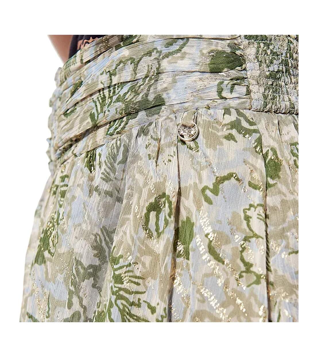Jupe longue Fleurie Verte femme Kaporal BISHOH