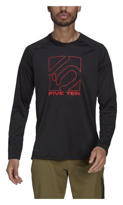 Maillot Manches Longues Adidas Five Ten Noir/Rouge