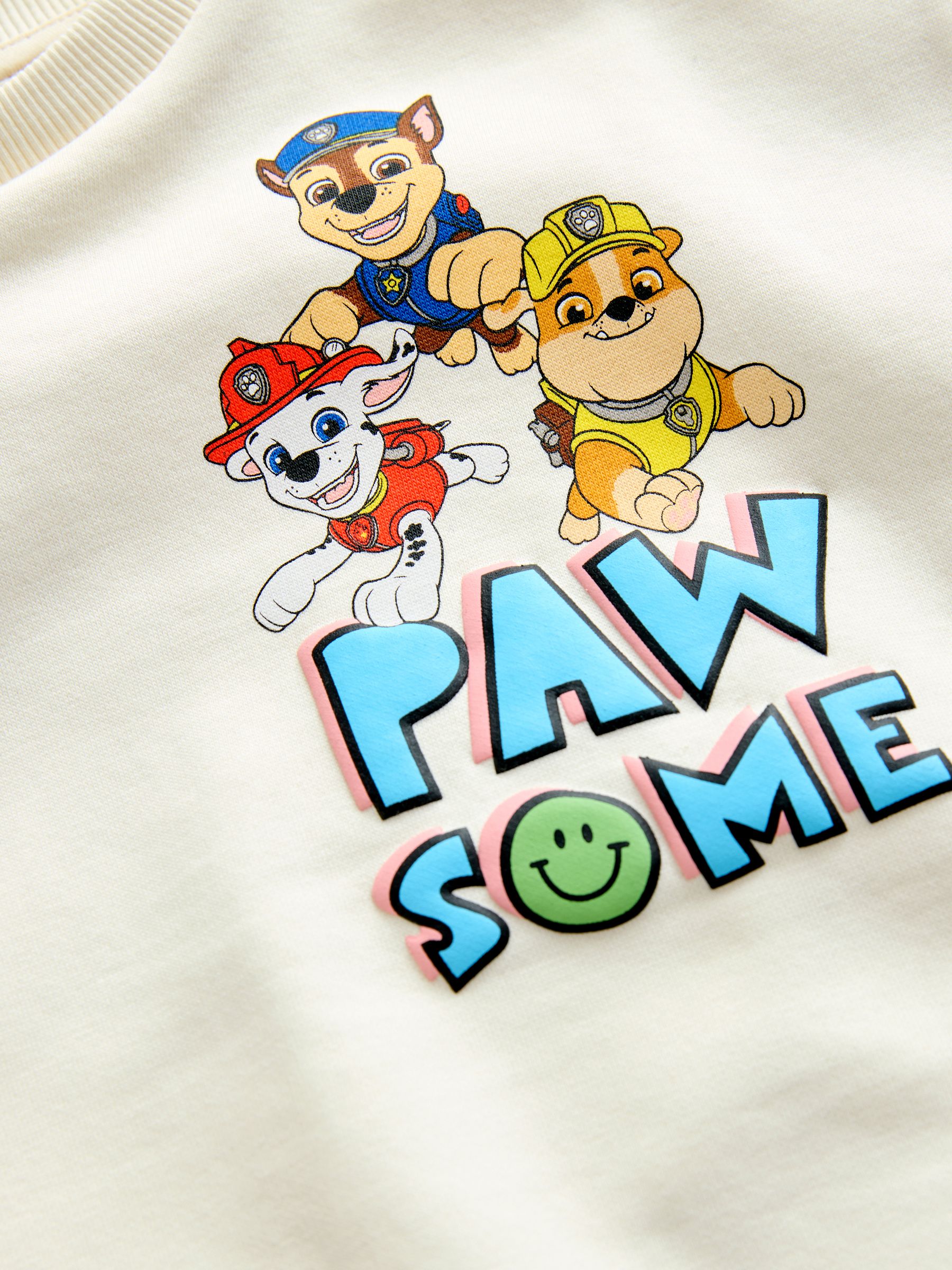 Wit - Paw Patrol sweatshirt met ronde hals (9mnd-8jr)