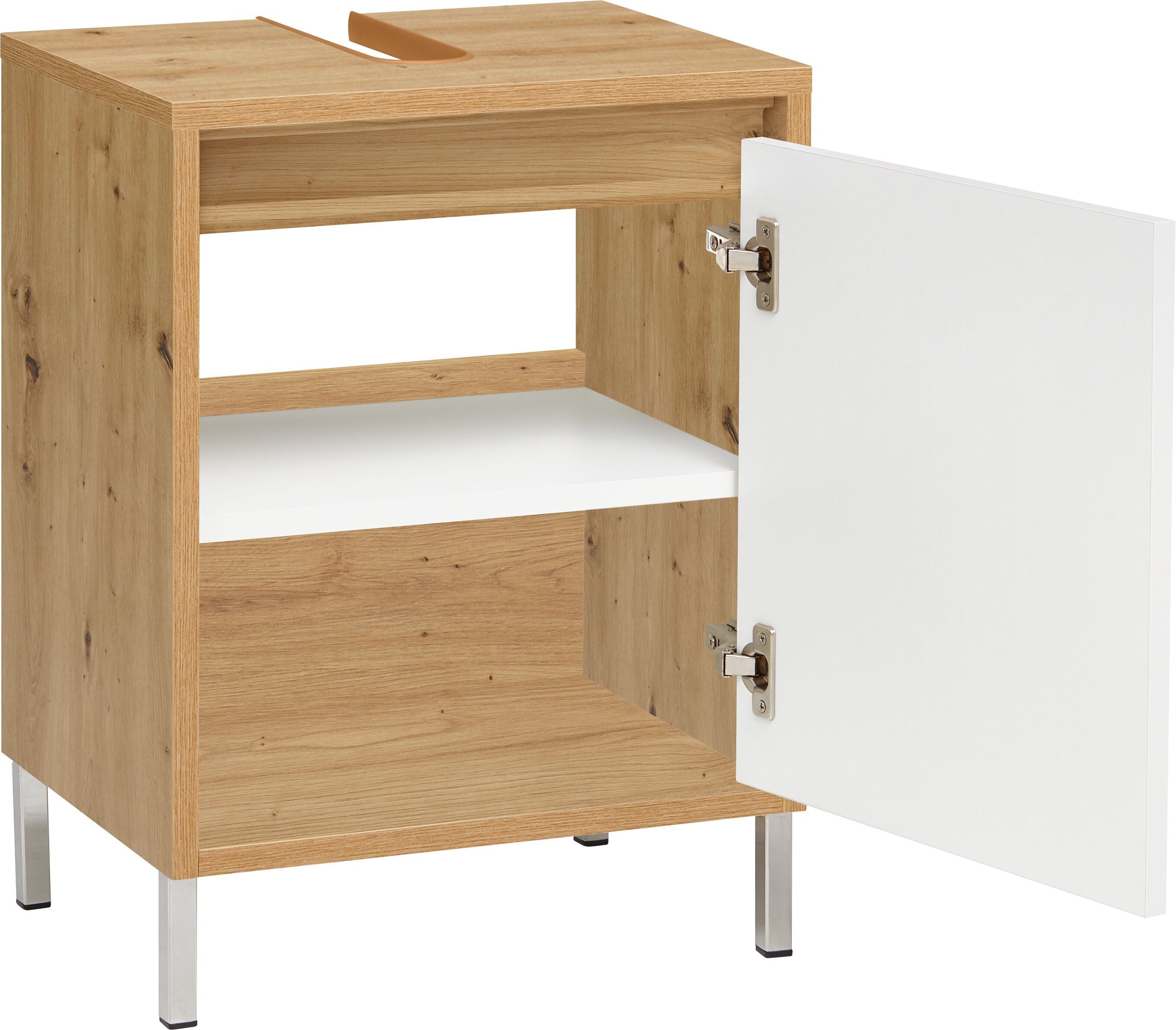 SIERRA Lavaboy - Eiche / Weiss / B: 45.0 cm x T: 35.0 cm x H: 60.0 cm